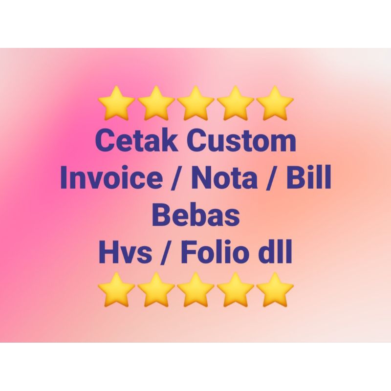 

Print Cetak Custom Invoice Struk Bill Nota Kwitansi Berkualitas