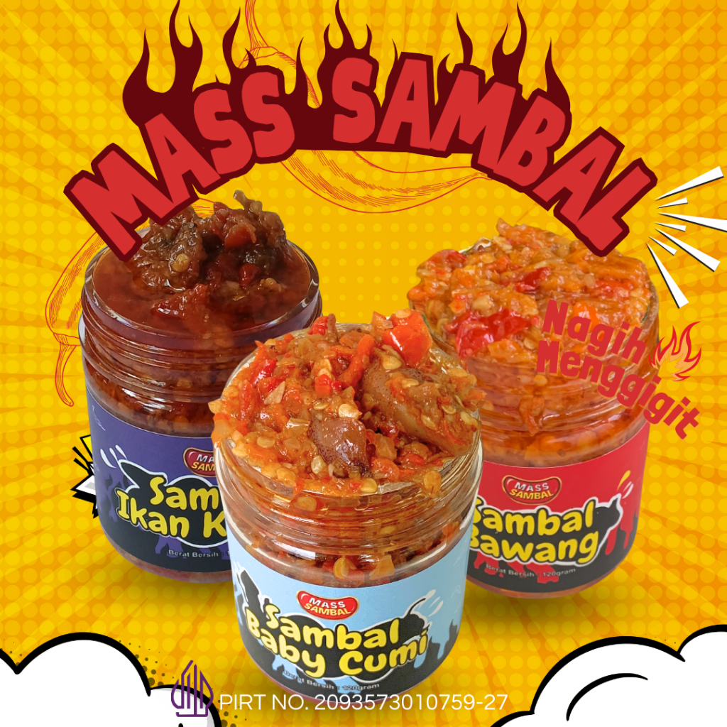 

SAMBAL BABY CUMI,SAMBAL BAWANG, SAMBAL IKAN ASIN KLOTOK - Mass Sambal