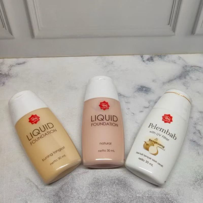 Viva Pelembab | Viva Liquid Foundation 30 ml (Natural, Kuning Langsat, Kuning Pengantin)