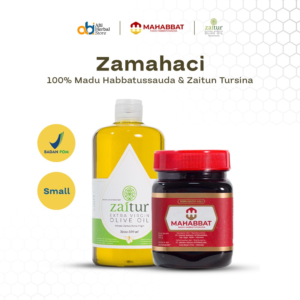 

ABI Herbal Store - Paket Zamahaci - Minyak Zaitun @500 ml | Madu Habbatussauda @280 gr