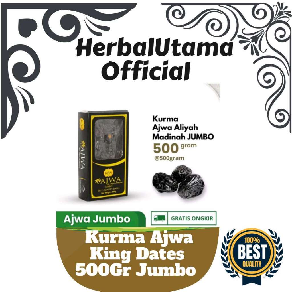 

Kurma Ajwa King Dates 500gr Jumbo