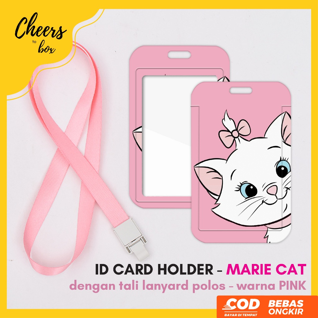 

(N008) NAME TAG MARIE CAT / KUCING PUTIH DENGAN TALI GANTUNGAN JEPIT LEBAR 1.5CM / CARD HOLDER