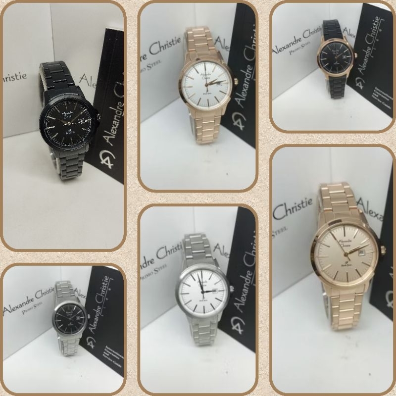 Jam Tangan Wanita Alexandre Christie 1008 AC1008 AC 1008 Tali Besi / Stainless steel