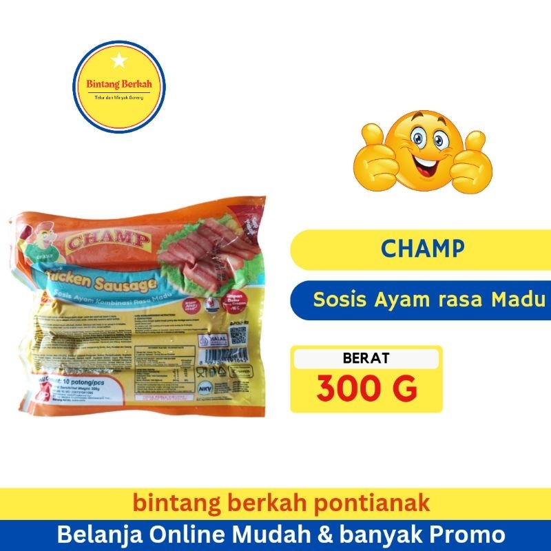 

Sosis Ayam Rasa Madu CHAMP 300 gram Champ Chicken Sausage