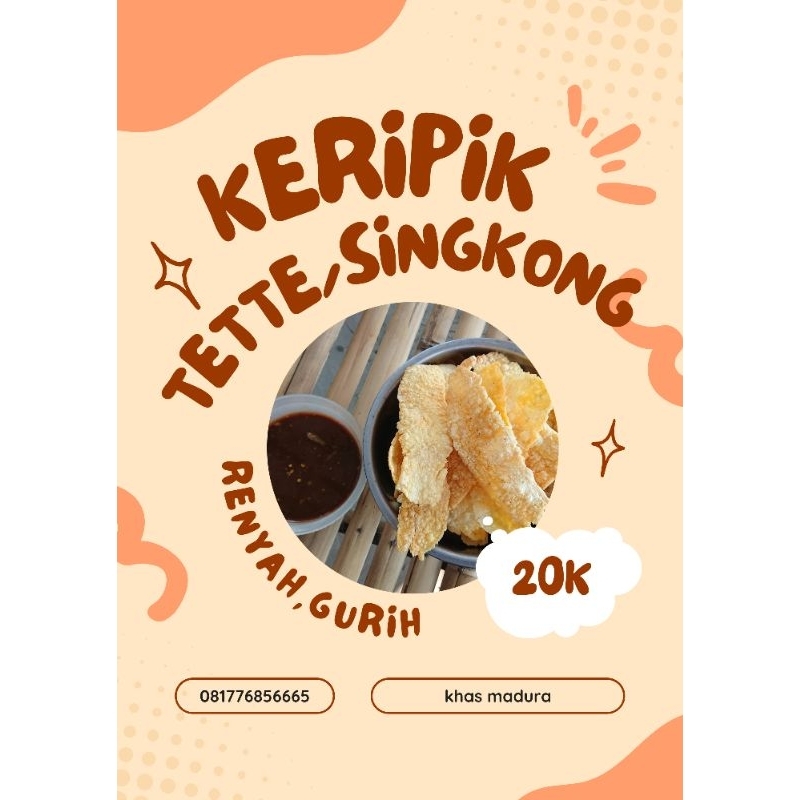

keripik tette/singkong harga per 100 pcs