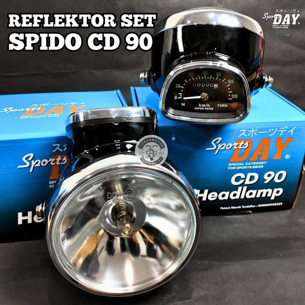 BATOK CD BATOK LAMPU CD REFLEKTOR LAMPU CD 90 SET SPIDO 5.75INCH MODEL ORI GEN 3 SPORTS DAY