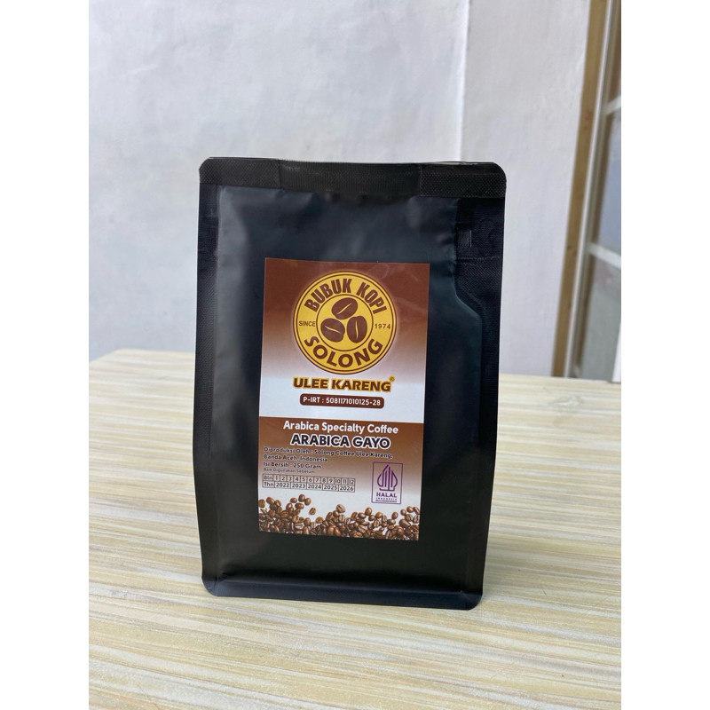 

Bubuk Kopi Arabika Gayo Solong Ulee Kareng 250gr