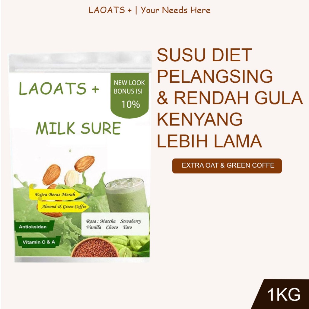 

Susu Diet Pengganti Makan Susu Diet Slim Susu Penurun Berat Badan Susu Pengganti Makan Pelangsing Laoats Matcha Slim (1kg)