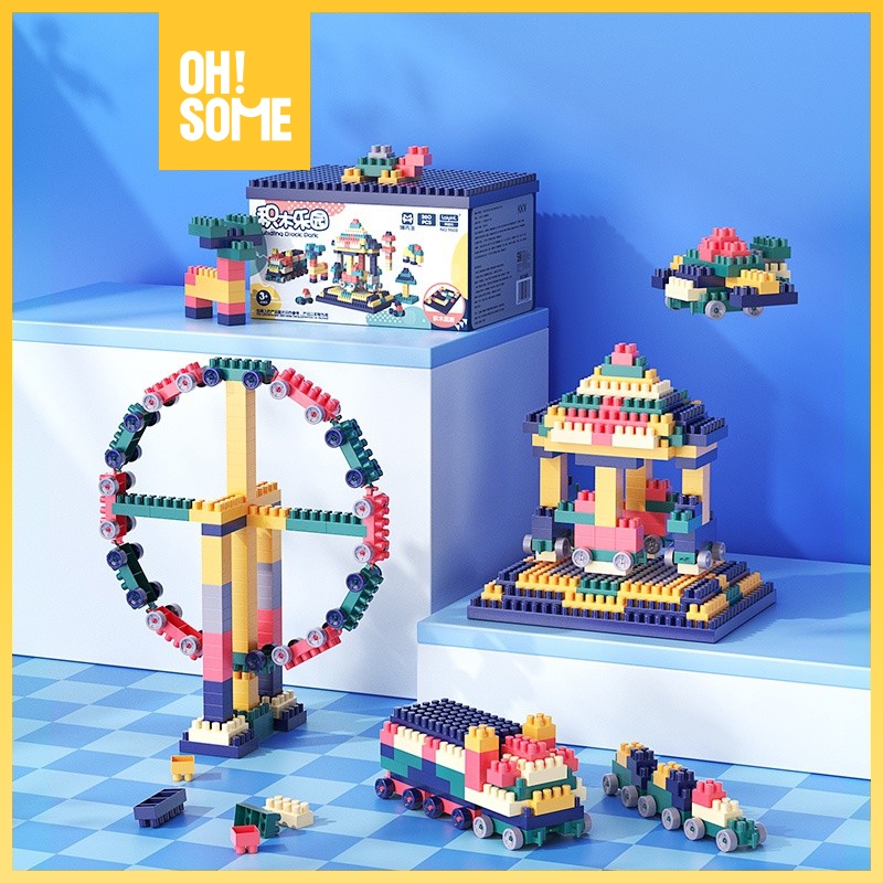 OHSOME  - Mr. man · Mainan Brick Balok Susun Anak DIY 260pcs Bahan ABS Kuat Tahan Lama