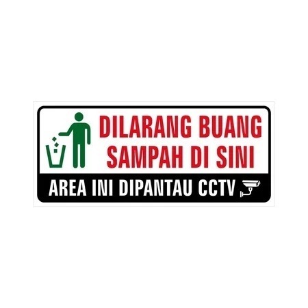 

DILARANG BUANG SAMPAH DISINI AREA INI DI PANTAU CCTV 23 x 10 CM - SIAP KIRIM