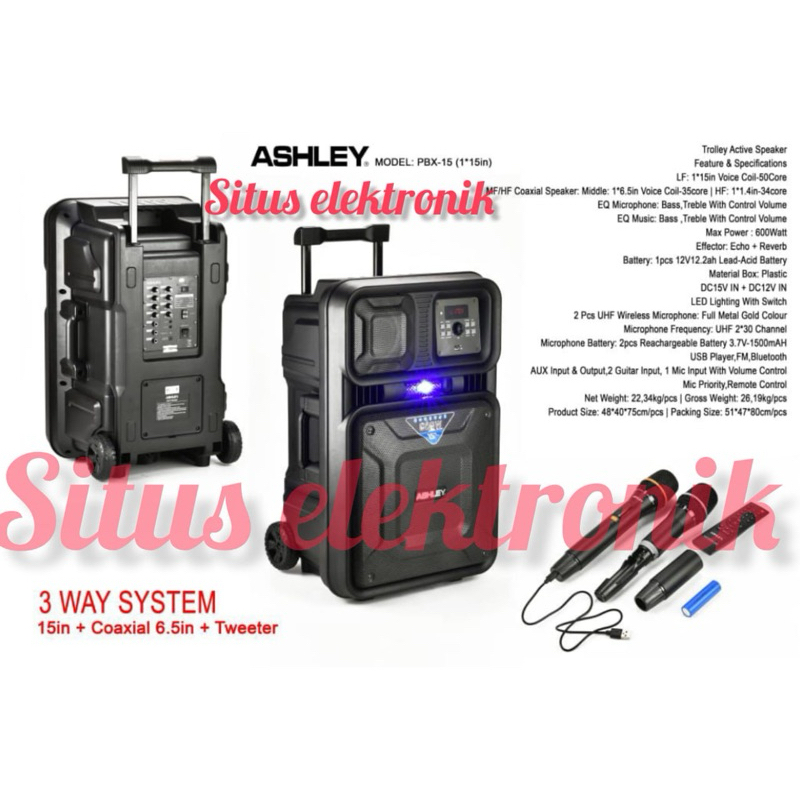 speaker portable ashley pbx 15 original speaker portable 15 inch ashley pbx15