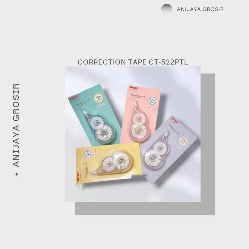 

CORRECTION TAPE/PITA KOREKSI MEREK JOYKO 12MX5MM [CT-522PTL] WARNA CANTIK