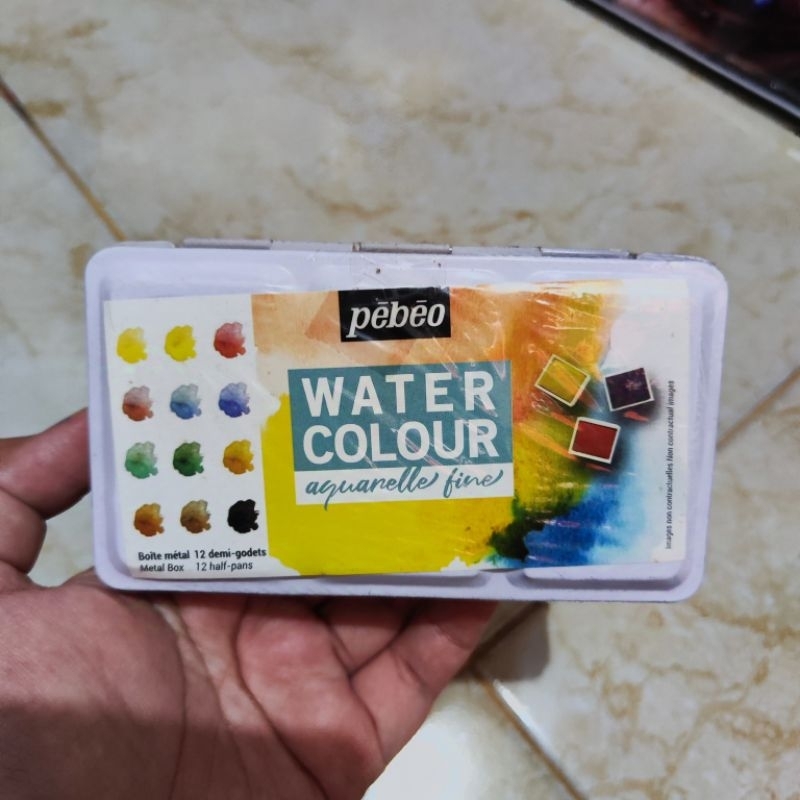 

pebeo watercolor cat air half pan 12