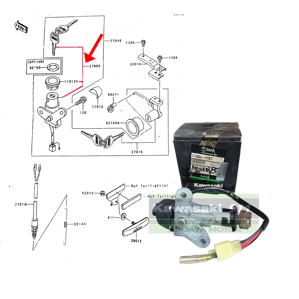 KUNCI KONTAK KAWASAKI KAZE R