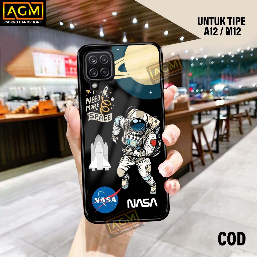 Case Samsung A12/ M12 Terbaru Case kilau - New Case Glossy casing Hp Samsung M12/A12 [ ASTRO] - AGM 