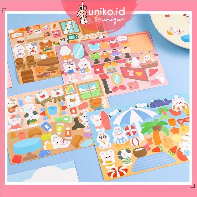 

UNIKO.ID STIKER DIY DECO JOURNAL SCRAPBOOK PHOTO CARD GANTUNGAN KUNCI/MOMO SAUCE