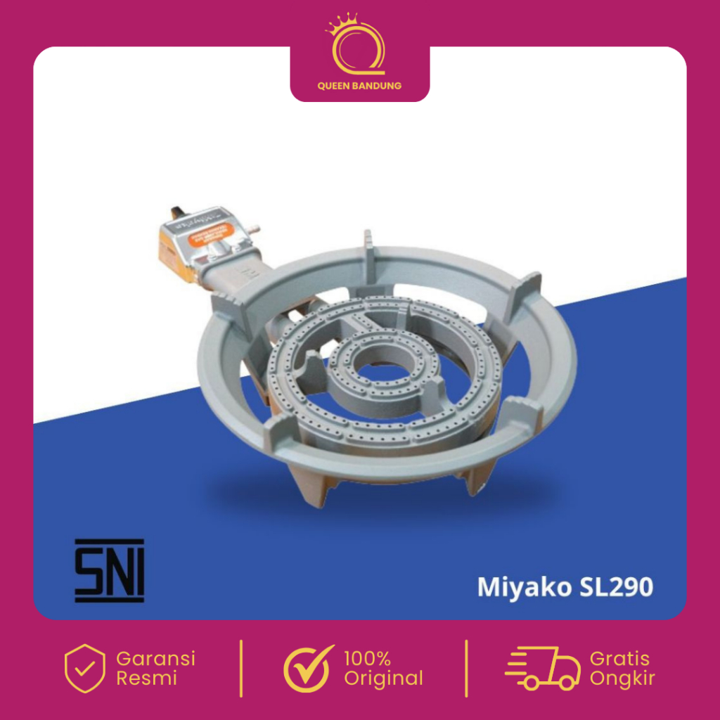 Miyako Kompor Gas 1 Tungku Tekanan Tinggi SL-290 Kompor Gas Komersil