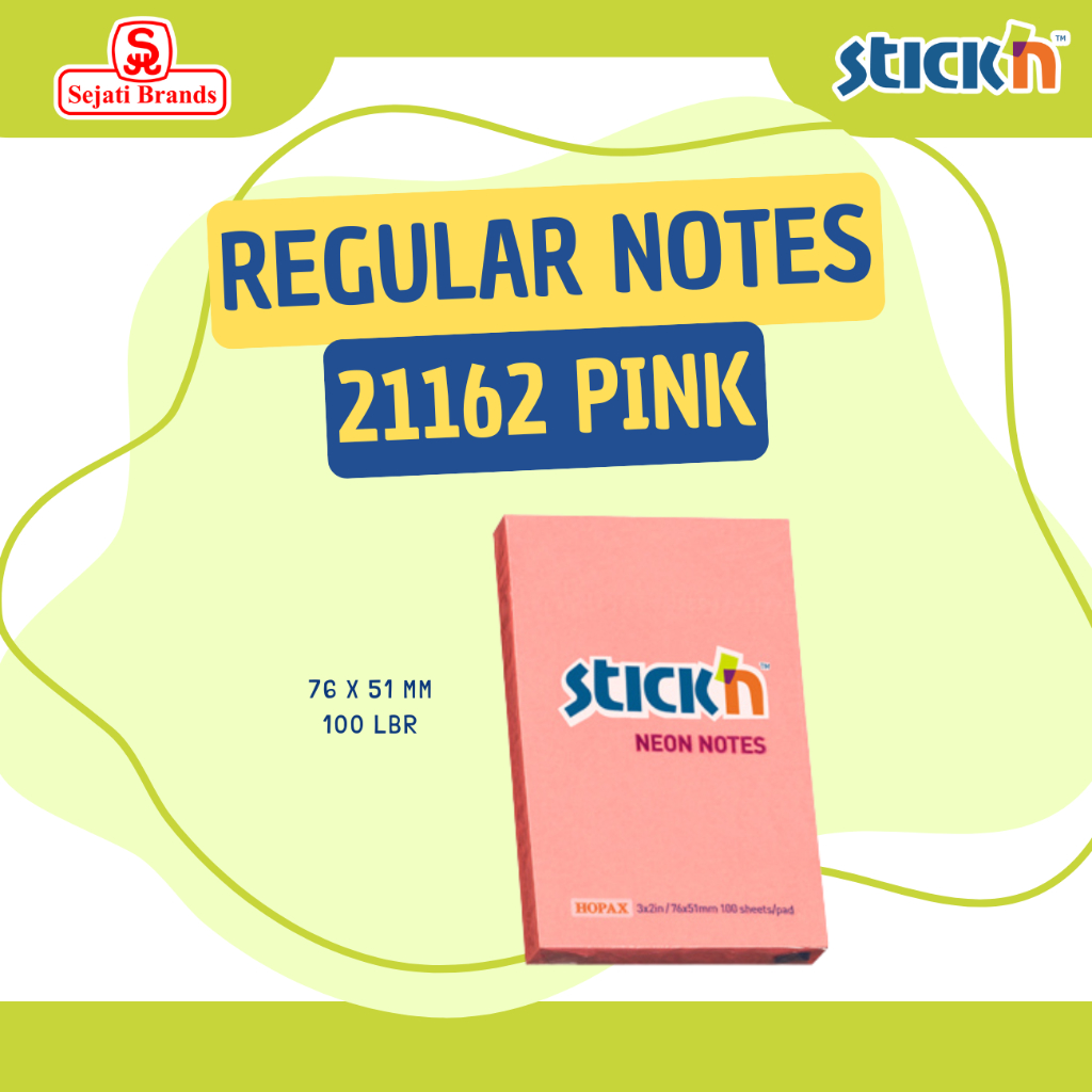

Stick'n Regular Notes 21162 (3x2) Neon Pink - Memo tempel - ATK