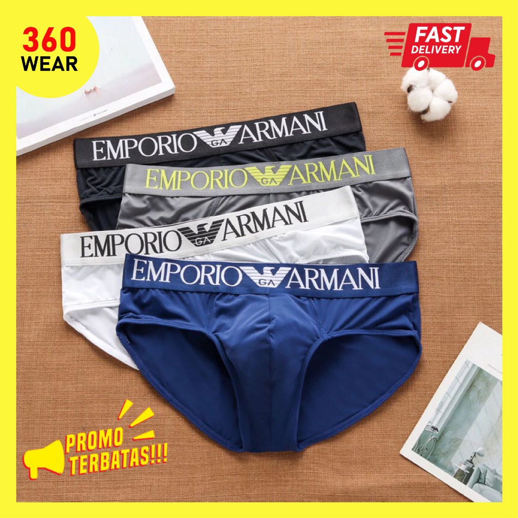 Celana Dalam Pria Men's Underwear Brief Polyester Katun Breathable Segitiga Sempak Pria Adem EA Empo