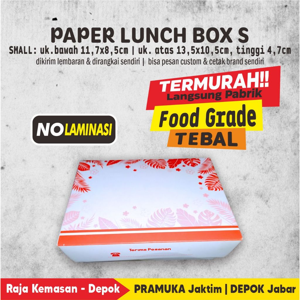 Lunch Box S Ivory Motif No Laminasi