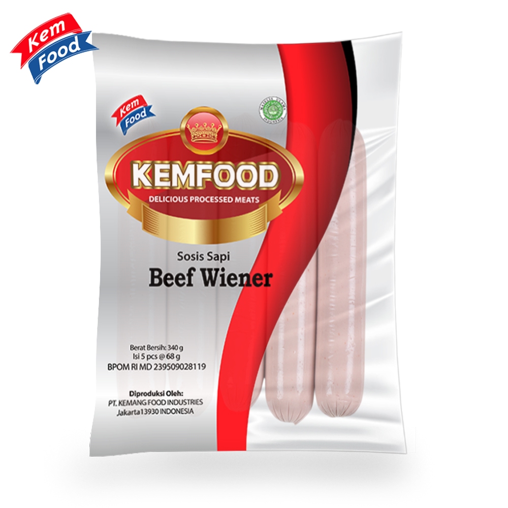 

Kemfood Beef Sausage Wiener - Sosis Sapi 340gr