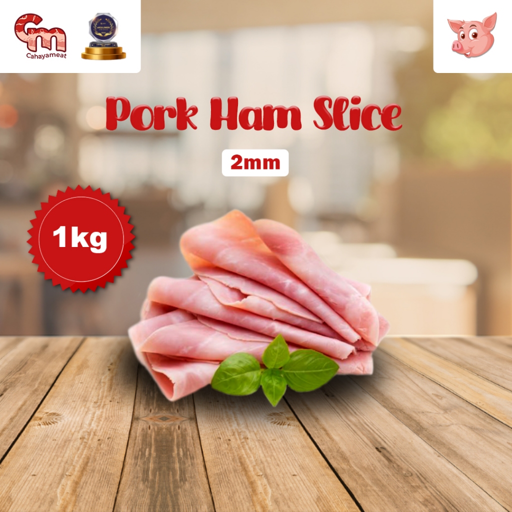 

Pork Ham Slice Premium Paha Babi Mentah Iris Tipis 1kg