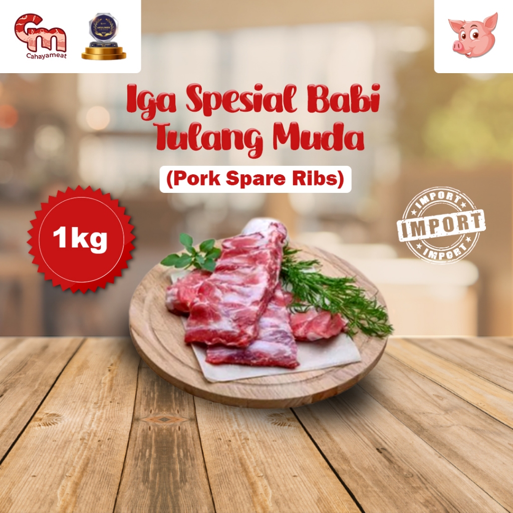 

Iga Spesial Babi Tulang Muda Utuh / Pork Spare RIbs Whole