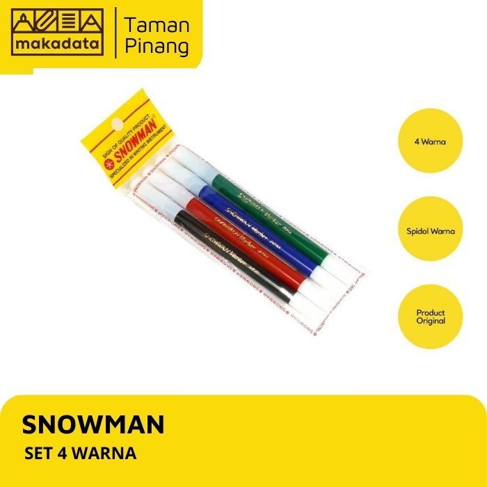 

SPIDOL SNOWMAN PW1A SET 4 WARNA / SPIDOL KECIL WARNA ISI 4 WARNA (1 PCS)