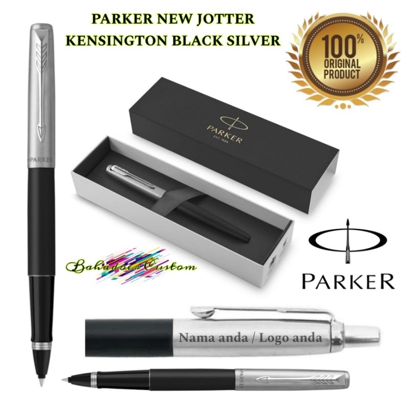 

PULPEN PARKER ORIGINAL NEW JOTTER KENSINGTON BLACK SILVER ROLLER BALL PEN GRATIS REQUEST CUSTOM GRAFIR NAMA ANDA ATAU LOGO ANDA COCOK UNTUK PEMAKAIAN PRIBADI ATAU UNTUK HADIAH SPESIAL MERCHANDISE PROMOSI ANDA