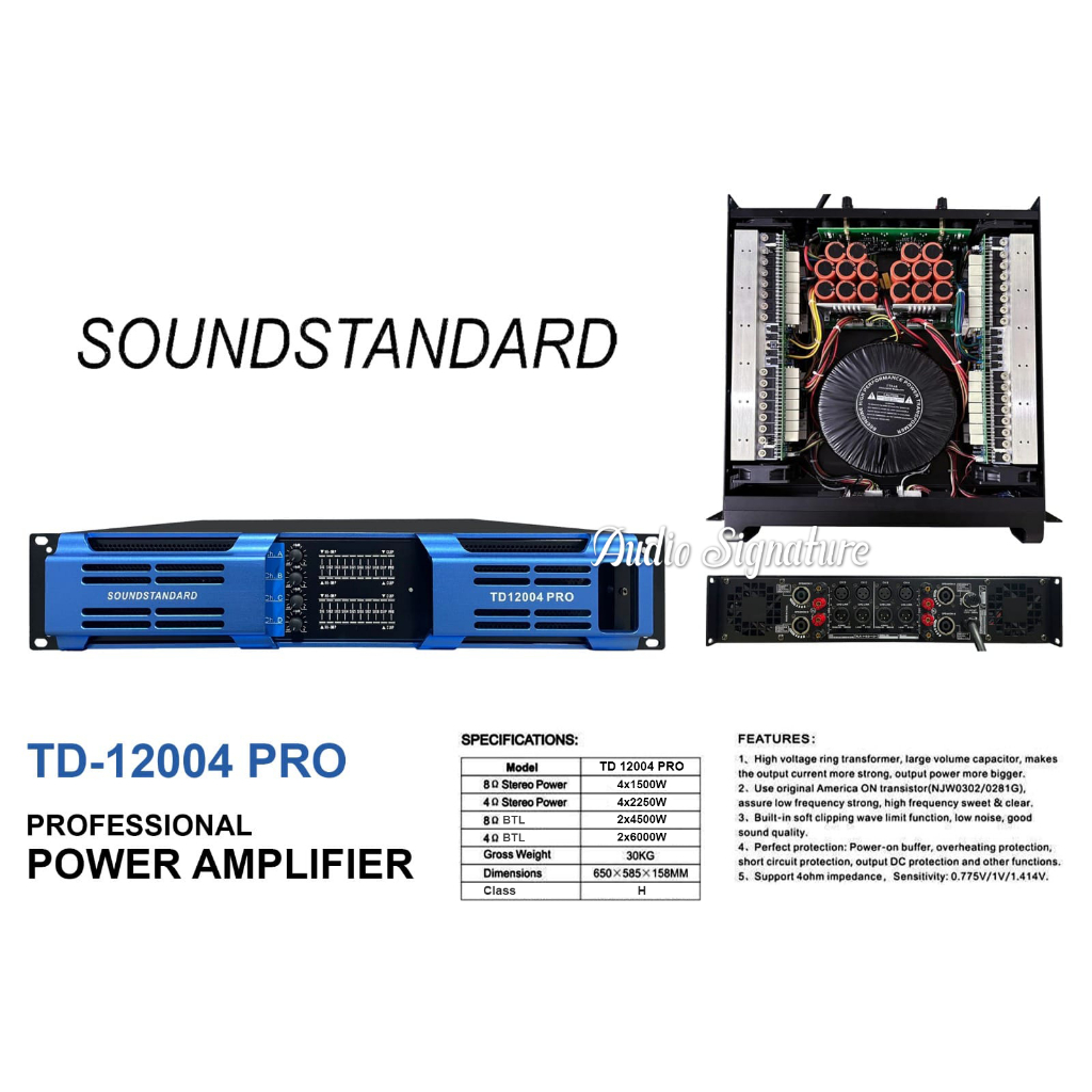 Power Amplifier SOUNDSTANDARD TD12004PRO | TD 12004PRO | TD 12004 PRO