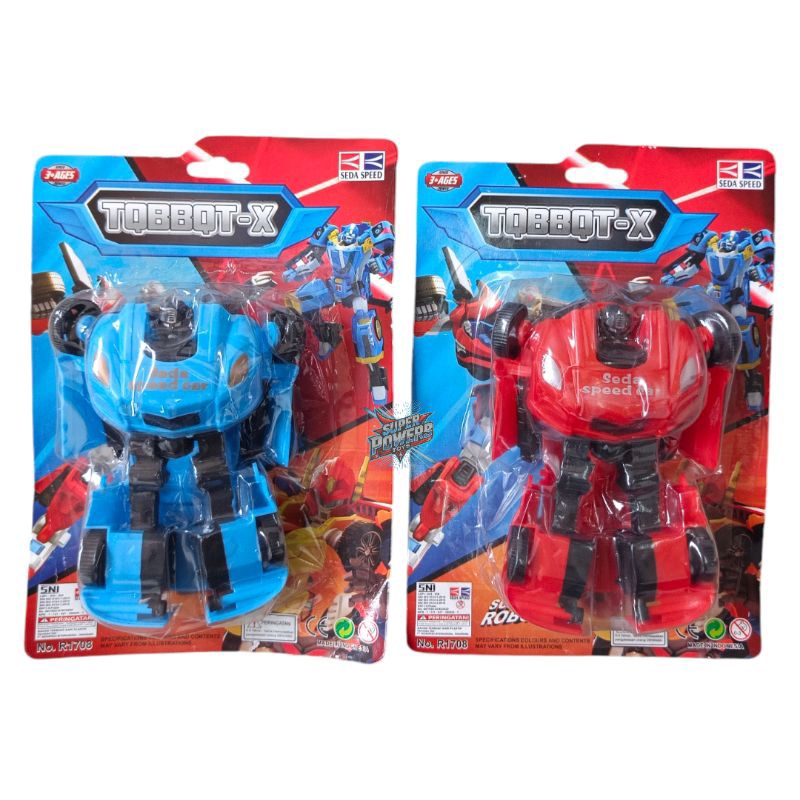 MAINAN ANAK ROBOT TOBBOT X / MAINAN SUPER ROBOT TOBBOT - X / MAINAN MOBIL BERUBAH JADI ROBOT R1708