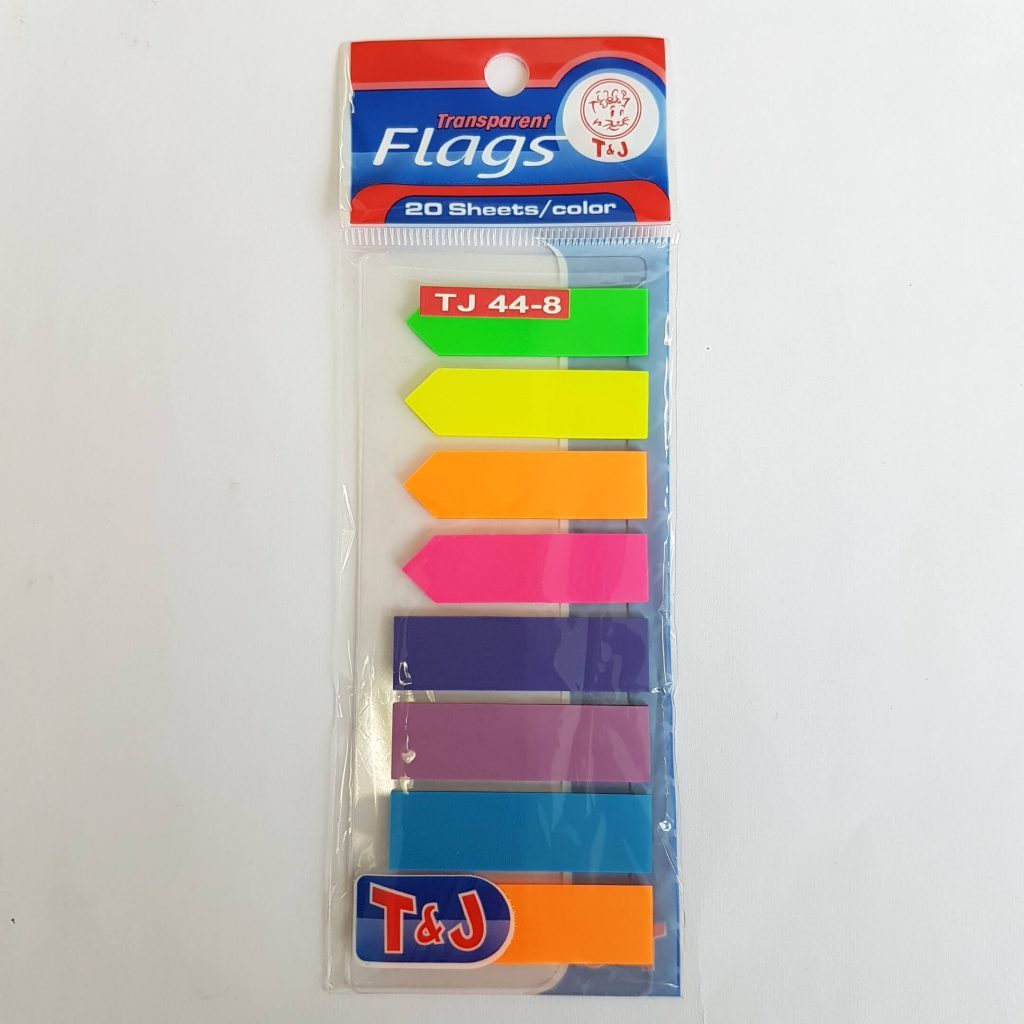 

T&J TJ 44-8 LABEL FLAGS STIKER PEMBATAS BUKU INDEX MEMO TRANSPARANT