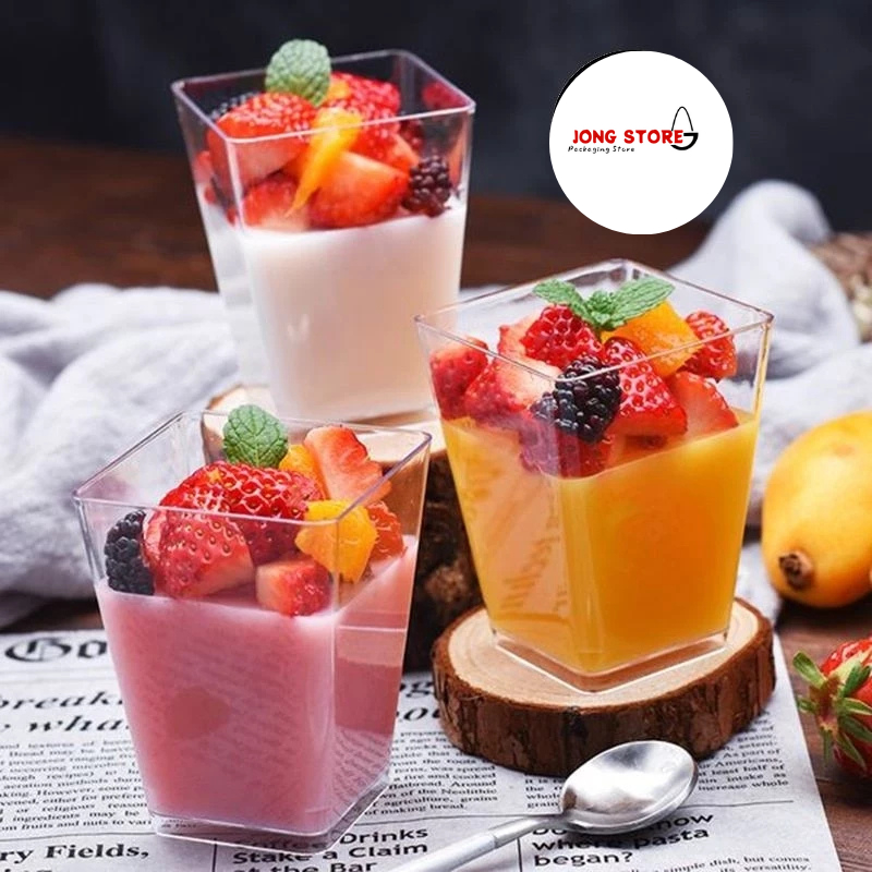 

10pcs Cup Pudding + Tutup Korea Estetik Dessert Cup Tiramisu