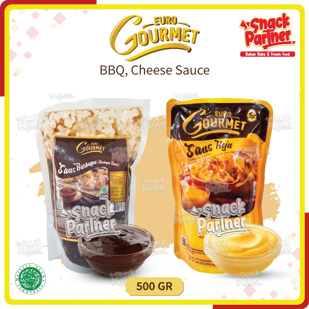 

EURO GOURMET 500 GR - BBQ / CHEESE Sauce - Saus Saos Barbeque Daging Steak Panggang Keju Kentang