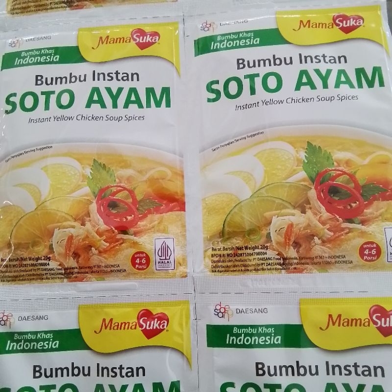 

Mama Suka Bumbu Instan Soto Ayam 20gr