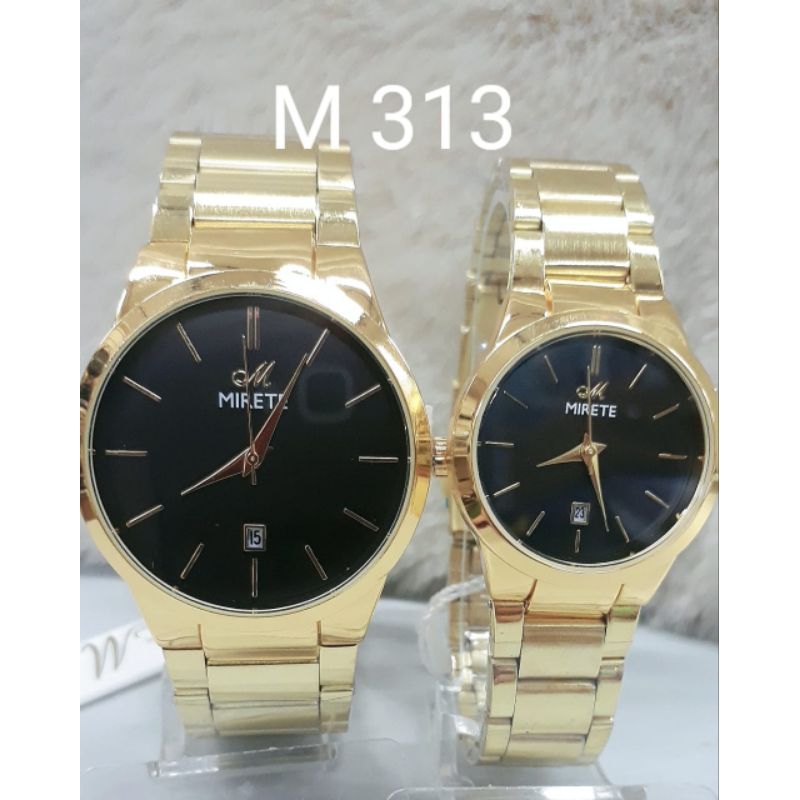 JAM TANGAN RANTAI TANGGAL ORIGINAL MIRETE COUPLE