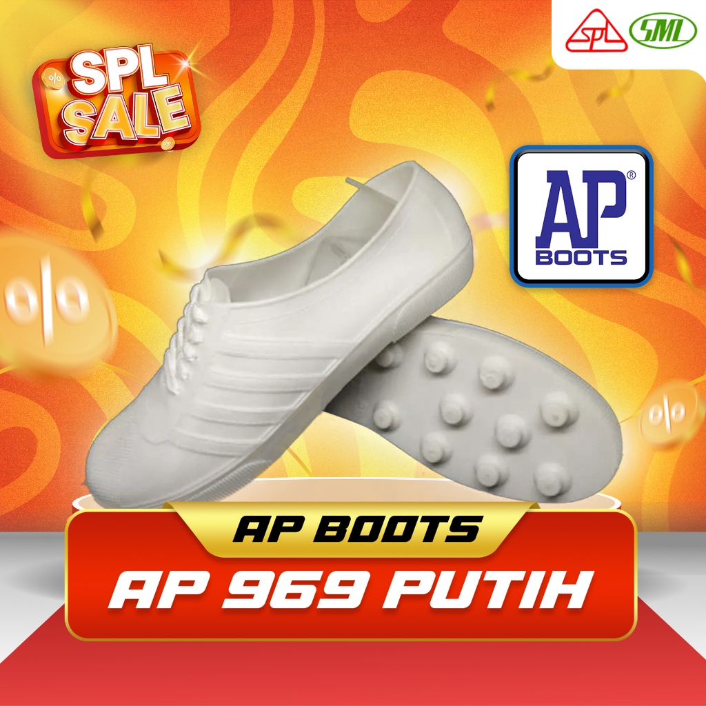 SEPATU MULTIFUNGSI KARET SEPATU BOOT AP 969 PUTIH - AP BOOTS