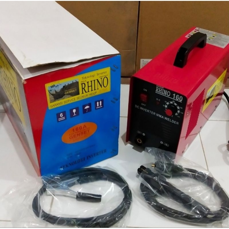 Mesin Las Listrik MMA 160a RHINO Travo Las Inverter 160 a 900watt Merah