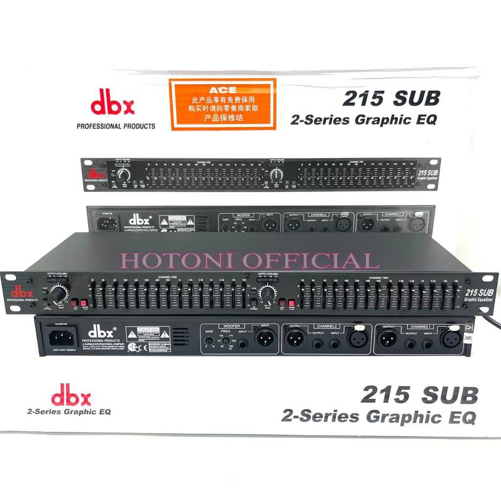 Equaliser DBX 215 Sub Grade A 2Series Graphic EQ Equalizer Dbx215sub  Bagus ( Bisa COD )