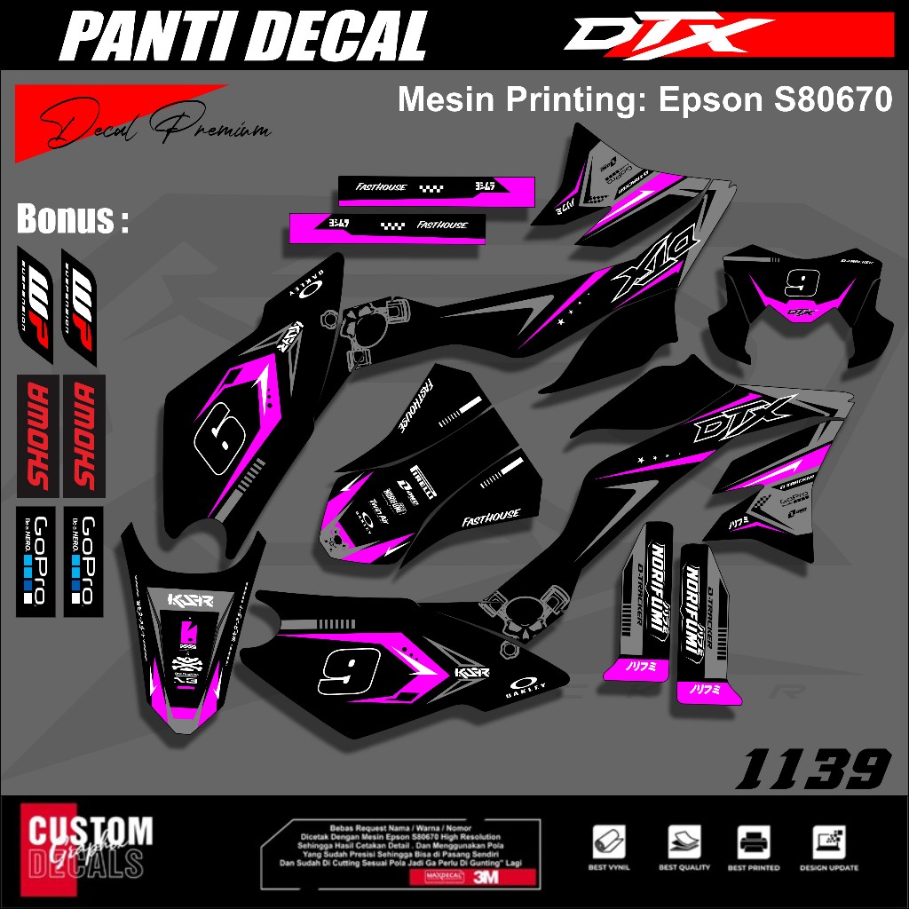 DECAL DTRACKER 150 - stiker dekal motor dtracker full body DTX