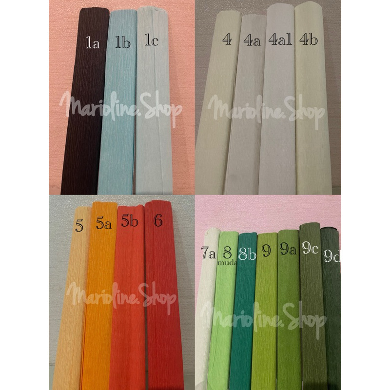 

Kertas Krep Impor Tebal Itali Italia Crepe Paper Roll Paper Flower Wrapping Paper Crepe Krep Impor