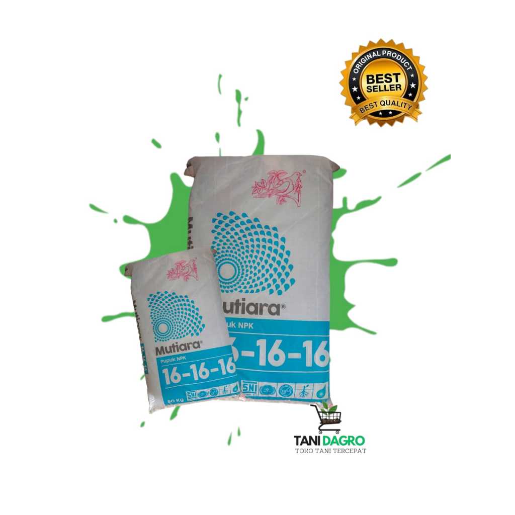 PUPUK NPK MUTIARA | PUPUK NPK MUTIARA 16-16 -16 | PUPUK NPK 1kg Original Termurah | Mempercepat pert