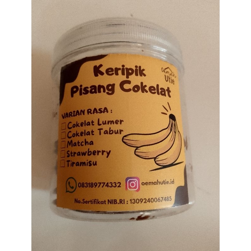 

Keripik Pisang Cokelat Lumer 100gr Toples