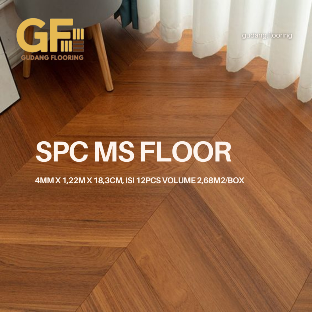 VINYL SPC MS FLOOR 4MM | Lantai Vinyl SPC | Berkualitas