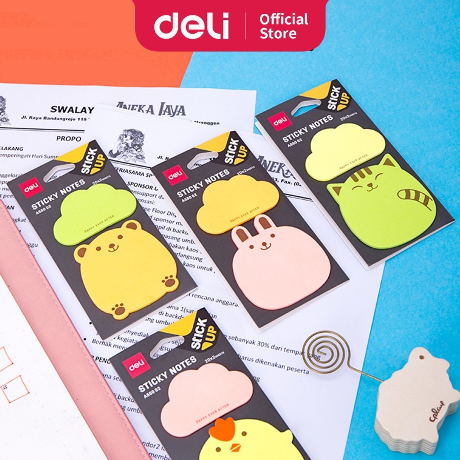 

Deli Memo tempel / Shape Sticky Notes 76×76mm 3'' - EA55002