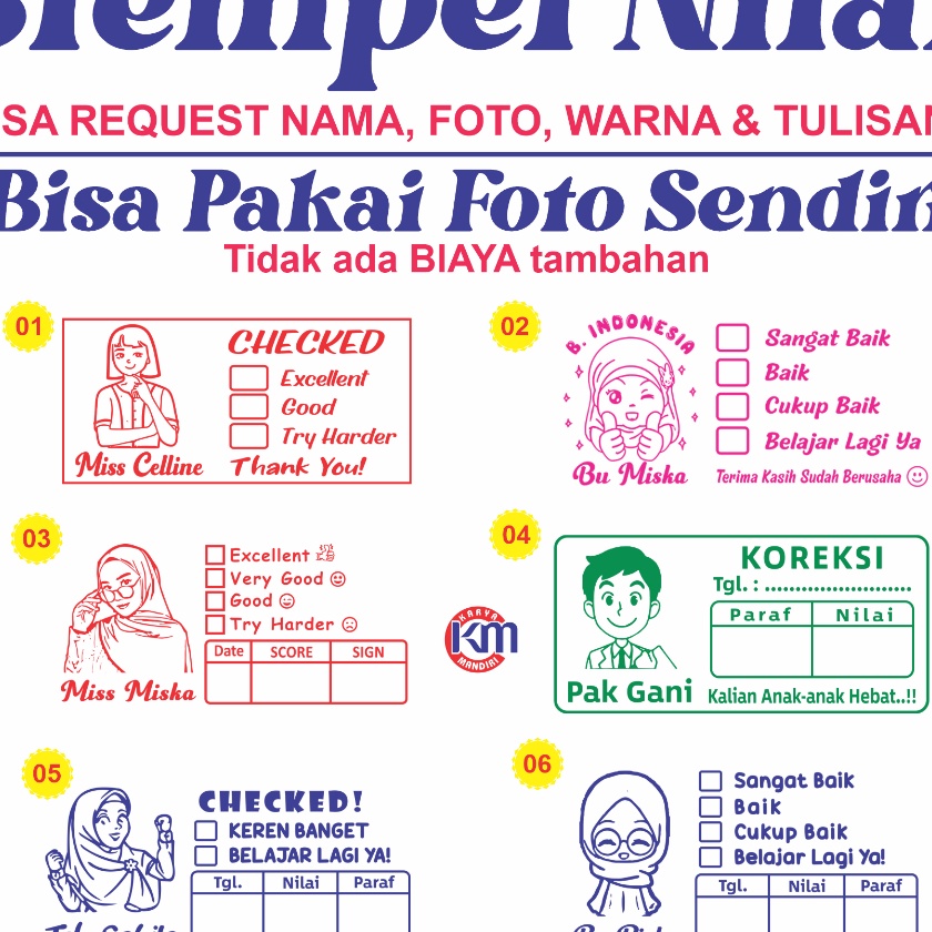 

Terbatas Stempel Nilai Guru Stempel Checked Stempel Reward BISA CUSTOM SUKA SUKA