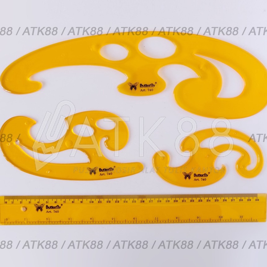 

KF7 Mal WAYANG Penggaris Curva Butterfly BT74 Penggaris Pola