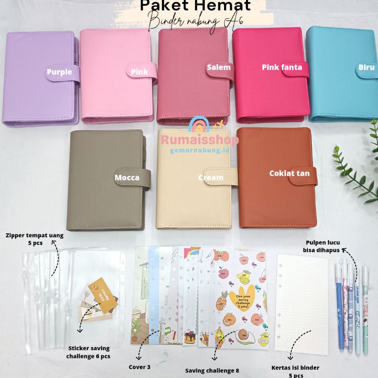 

ART T5R Binder keuangan A6 Paket binder nabung hemat binder sinking fund