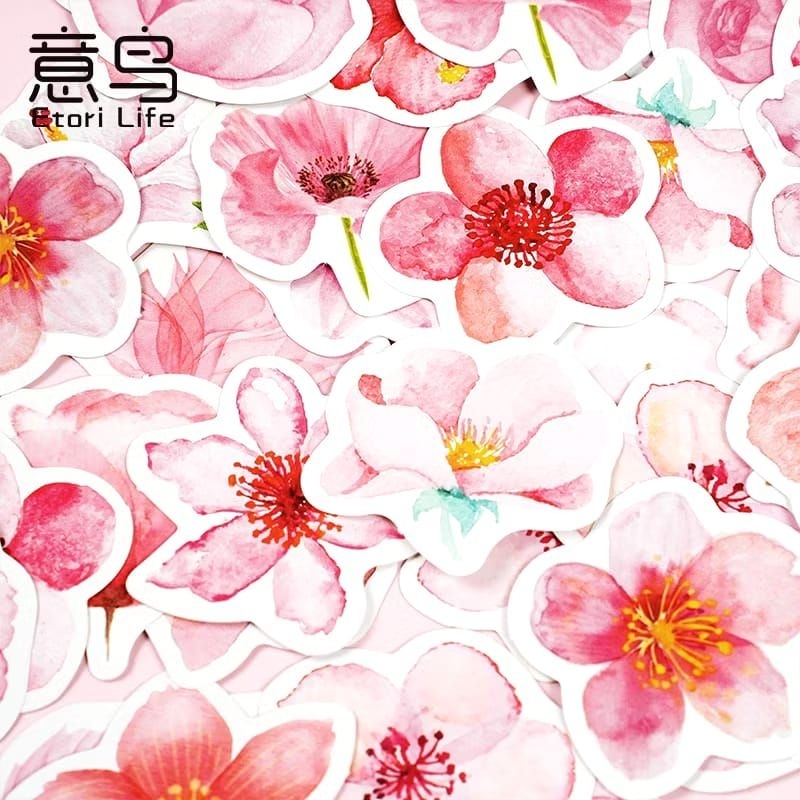 

STIKER JOURNALING SCRAPBOOK PINK FLORAL