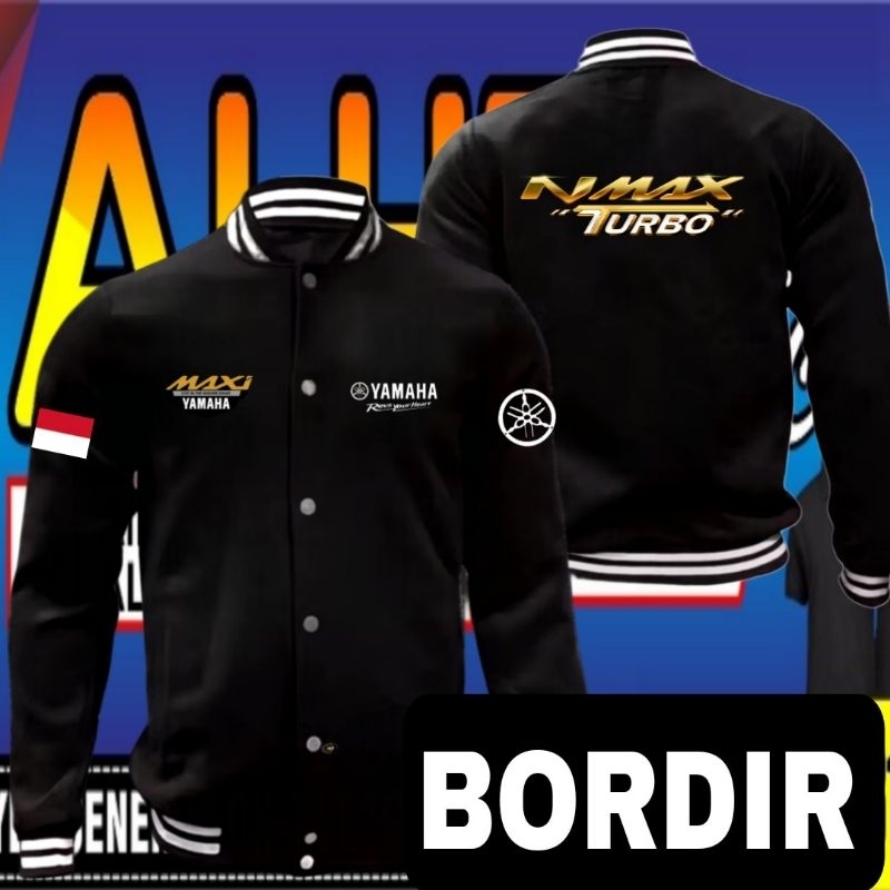 Jaket bordir NMAX turbo jaket NMAX turbo jaket varsity NMAX turbo jaket Yamaha Nmax turbo jaket Maxi